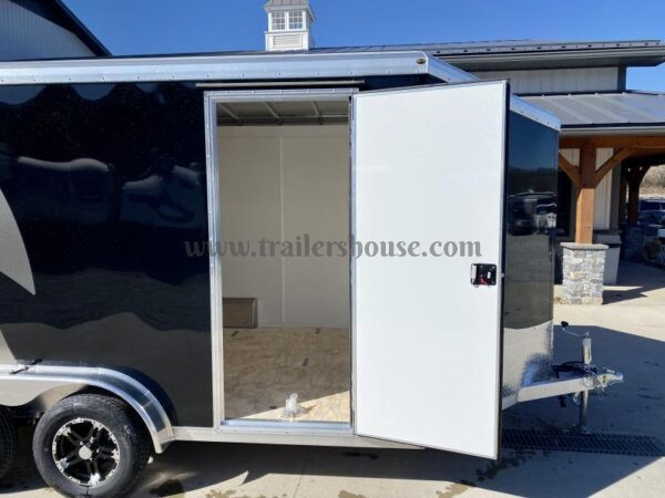 2023 NEO Trailers 7.5x14' NAMR Aluminum Enclosed Motorcycle Trailer – Black & Charcoal, UTV Package, Torsion Suspension, and More - Image 14