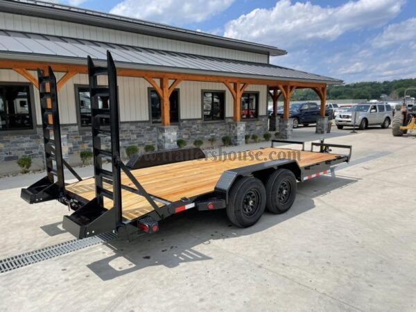 2024 Lamar 102x24' Flatbed Deckover Trailer 14000# GVW * 8' SLIDE IN RAMPS * CHARCOAL * TOOL TRAY * HD CAST COUPLER * I-BEAM FRAME * 16" O.C. C/M * RUBRAIL/STAKE POCKETS/PIPE SPOOLS * CHANNEL SIDE RAIL * 12K JACK