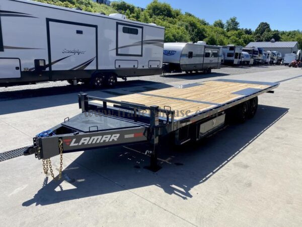 High-Performance 2024 Lamar 102x24' Deckover Power Tilt Trailer – 14000# GVW, Scissor Hoist, Spare Tire, and More - Image 17
