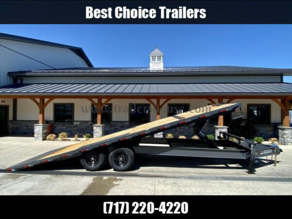 High-Performance 2024 Lamar 102x24' Deckover Power Tilt Trailer – 14000# GVW, Scissor Hoist, Spare Tire, and More - Image 2