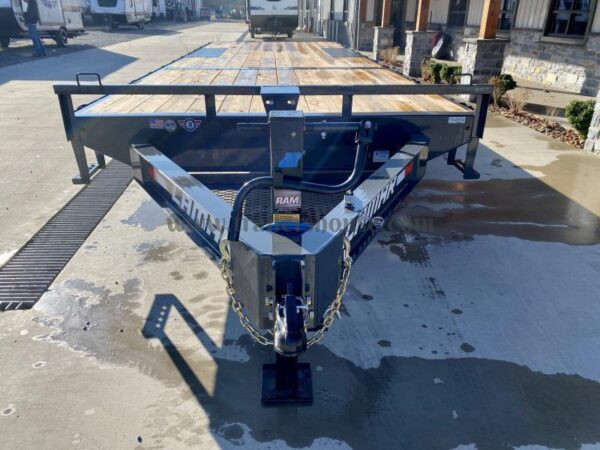 2024 Lamar 102x24' Flatbed Deckover Trailer 14000# GVW * 8' SLIDE IN RAMPS * CHARCOAL * TOOL TRAY * HD CAST COUPLER * I-BEAM FRAME * 16" O.C. C/M * RUBRAIL/STAKE POCKETS/PIPE SPOOLS * CHANNEL SIDE RAIL * 12K JACK - Image 8