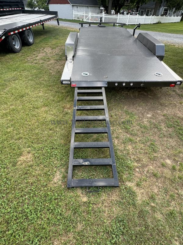 2024 MAXXD 7x18' N5X Steel Deck Car Hauler Trailer 7000# GVW * METALLIC GREY * WINCH PLATE * SLIPPER SPRINGS * 16" O.C CROSSMEMBERS/3" CHANNEL * 10GA STEEL FLOOR * RUNNING BOARDS * 5" TONGUE/FRAME * ADJUSTABLE COUPLER * DROP LEG JACK - Image 13