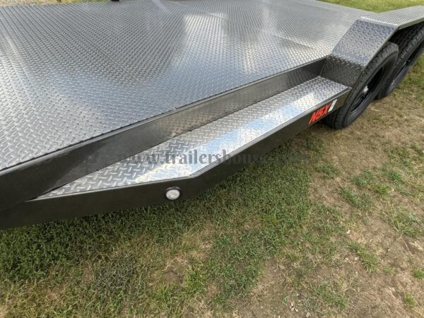 2024 MAXXD 7x18' N5X Steel Deck Car Hauler Trailer 7000# GVW * METALLIC GREY * WINCH PLATE * SLIPPER SPRINGS * 16" O.C CROSSMEMBERS/3" CHANNEL * 10GA STEEL FLOOR * RUNNING BOARDS * 5" TONGUE/FRAME * ADJUSTABLE COUPLER * DROP LEG JACK - Image 12