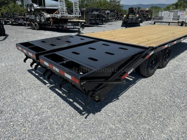 2024 Sure-Trac 102x22 Beavertail Deckover Trailer 15000# GVW * FULL WIDTH RAMPS * 10" I-BEAM MAINFRAME * CHANNEL SIDE RAIL * RUBRAIL/STAKE POCKETS/D-RINGS * ADJUSTABLE COUPLER * 12K DROP LEG JACK * LED'S - Image 9